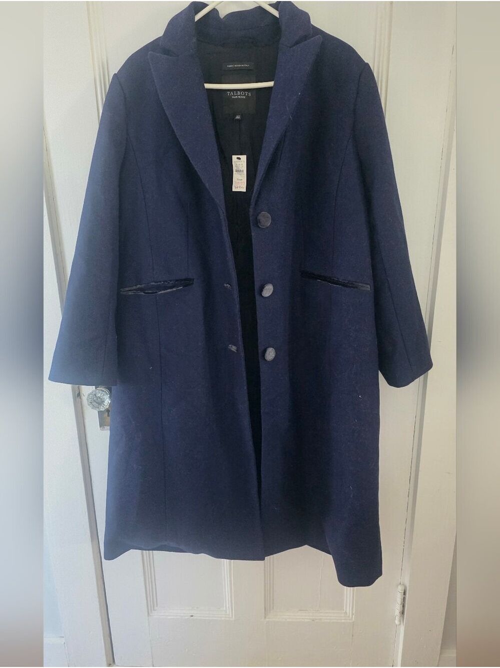 Talbots Italian Melton Wool Blend Coat Plus Size Petite
